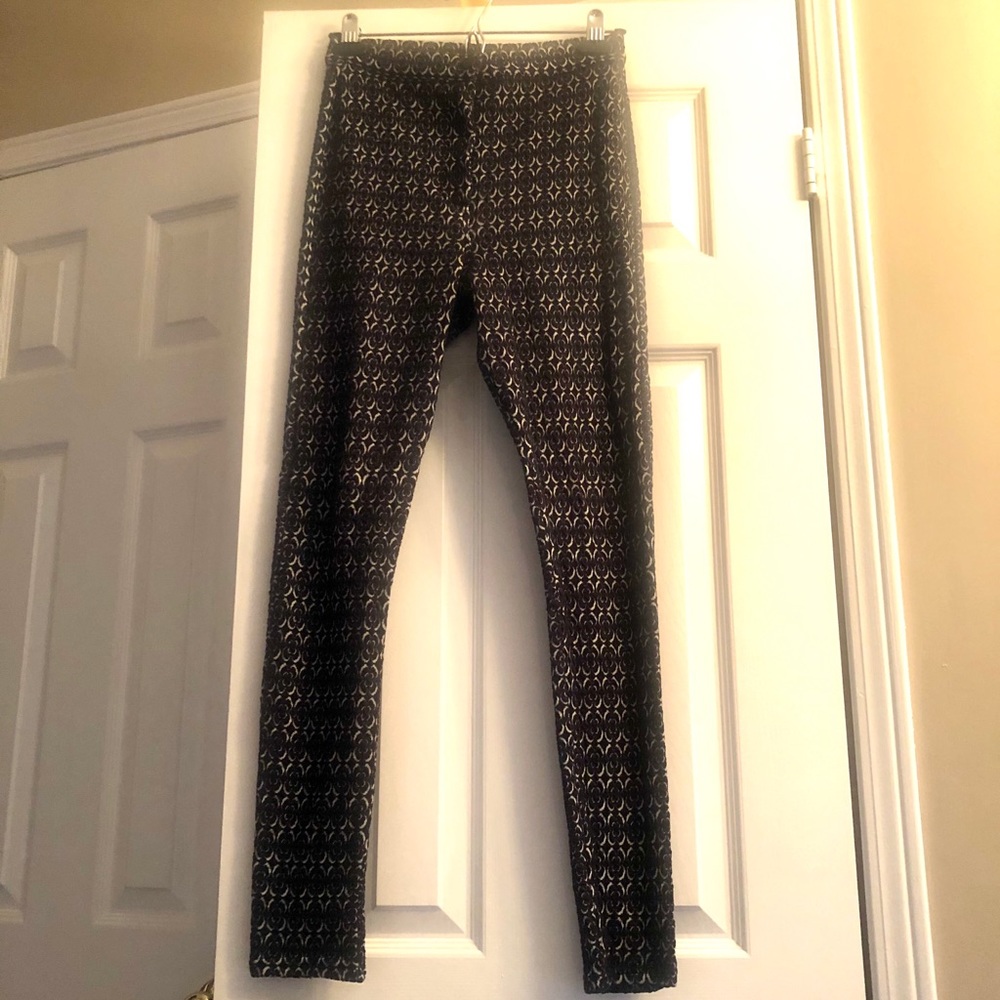 Topshop Navy and White Geometric Pattern Pants